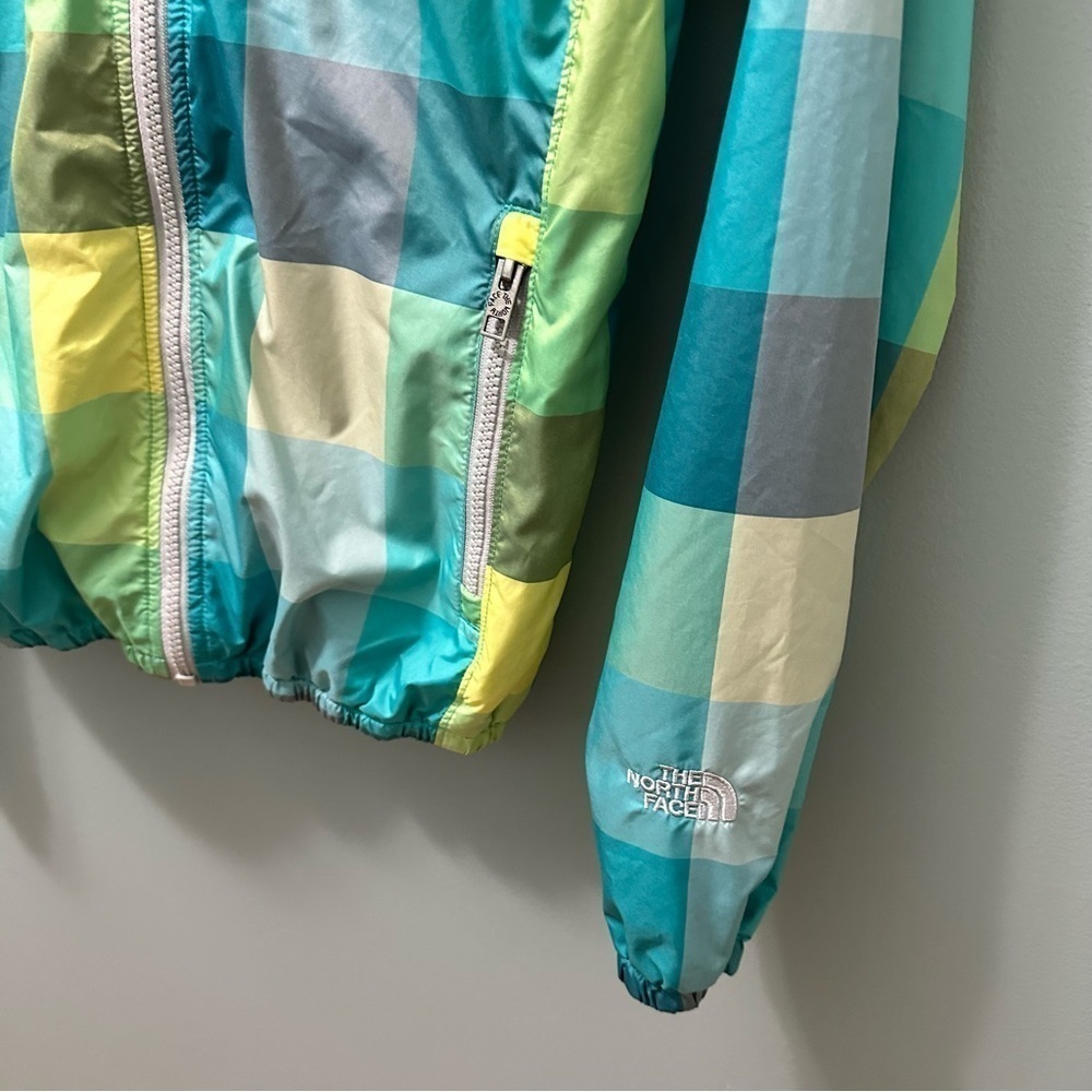 The North Face colorful plaid checker wind breaker jacket women’s XS - Picture 11 of 12